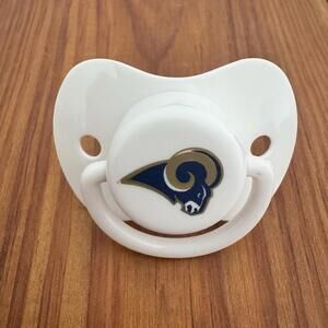 Vintage Orthodontic Pacifier Latex Rams NFL Binky 6month+